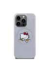 Apple iPhone 15 Pro Max Kılıf Hello Kitty Orjinal Lisanslı Magsafe Şarj Özellikli Baskı Logolu Uyuyan Kitty Deri Kapak