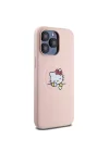 Apple iPhone 15 Pro Max Kılıf Hello Kitty Orjinal Lisanslı Magsafe Şarj Özellikli Baskı Logolu Uyuyan Kitty Deri Kapak