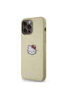 Apple iPhone 15 Pro Max Kılıf Hello Kitty Orjinal Lisanslı Magsafe Şarj Özellikli Kitty Head Deri Kapak