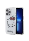 Apple iPhone 15 Pro Max Kılıf Hello Kitty Orjinal Lisanslı Yazı ve İkonik Logolu Kitty Head Kapak