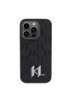 Apple iPhone 15 Pro Max Kılıf Karl Lagerfeld Hot Stamp K&L Metal Logo Orjinal Lisanslı Kapak