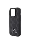 Apple iPhone 15 Pro Max Kılıf Karl Lagerfeld Hot Stamp K&L Metal Logo Orjinal Lisanslı Kapak