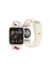 Apple Watch 38mm Hello Kitty Orjinal Lisanslı Yazı Logolu Fiyonk & Kitty Head Silikon Kordon