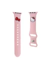 Apple Watch 40mm Hello Kitty Orjinal Lisanslı Yazı Logolu Fiyonk & Kitty Head Silikon Kordon