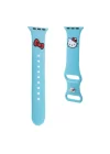 Apple Watch 40mm Hello Kitty Orjinal Lisanslı Yazı Logolu Fiyonk & Kitty Head Silikon Kordon