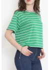 Çizgili Crop Tişört Benetton  - 9525.1567.