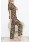 Düğmeli Pijama Takımı Leopar - 11449.102.