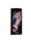 Galaxy Z Fold 5 Kılıf Guess Orjinal Lisanslı PU Deri Taşlı Üçgen Logo 4G Desenli Strass Kapak