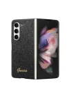 Galaxy Z Fold 5 Kılıf Guess Orjinal Lisanslı Yazı Logolu Glitter Script Kapak