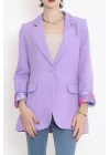 Keten Blazer Ceket Lila - 2115.1322.