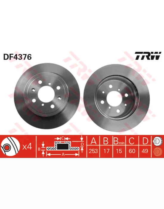 DİSK FREN AYNASI ÖN AC3271 AGILA 1.2 16V 1.3 CDTI ABSLİ HAVALI