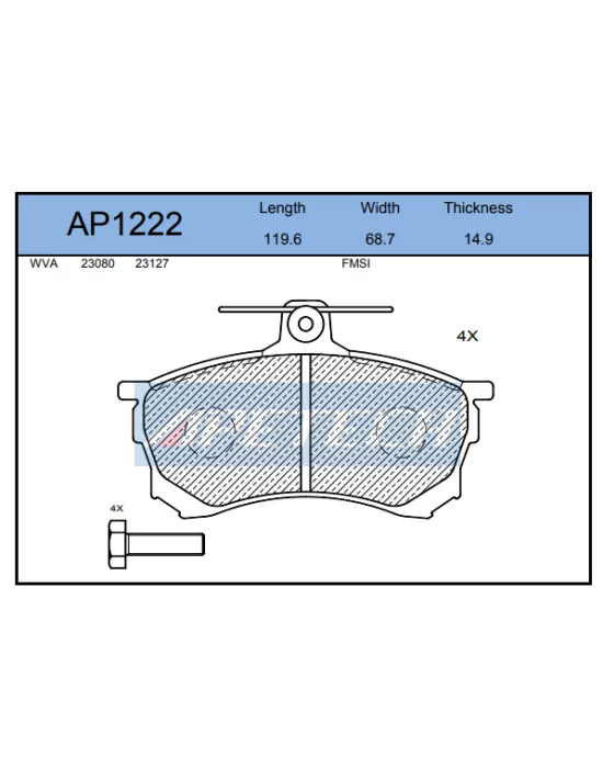 DİSK BALATA ÖN AP1222 CARISMA 1.6İ 1.9 TDI