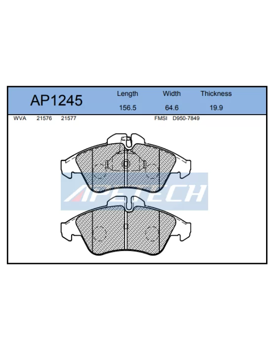 DİSK BALATA ÖN AP1245 LT35 SPRINTER VİTO