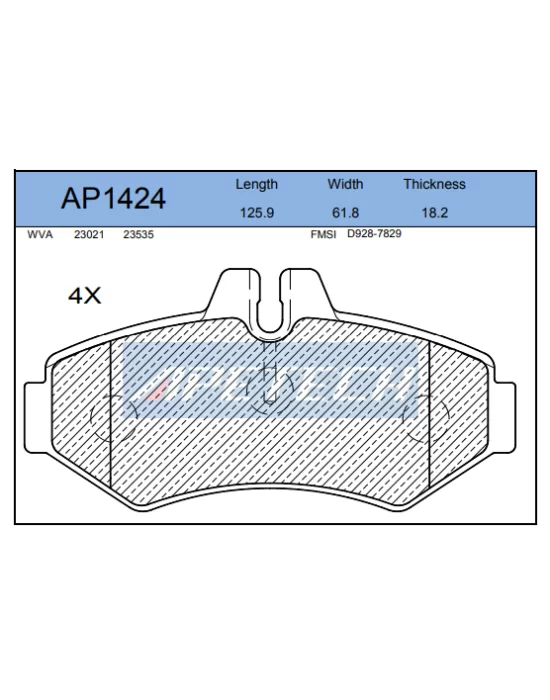 DİSK BALATA ARKA AP1424 LT35 2.5 SDİ TDI 2.8 TDI VİTO CDI