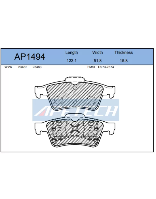 DİSK BALATA ARKA AP1494 LAGUNA-II CONNECT C-MAX (ARKADAN YAYLI) VECTRA-C