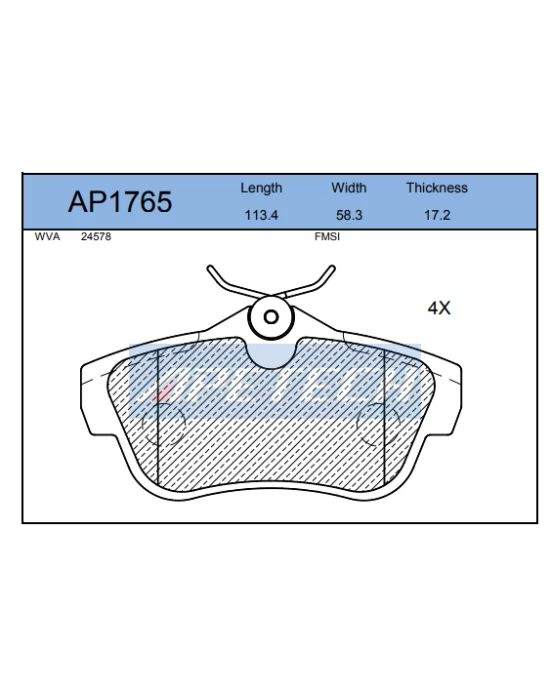 DİSK BALATA ARKA AP1765 SCUDO (07-) 1.6 HDI