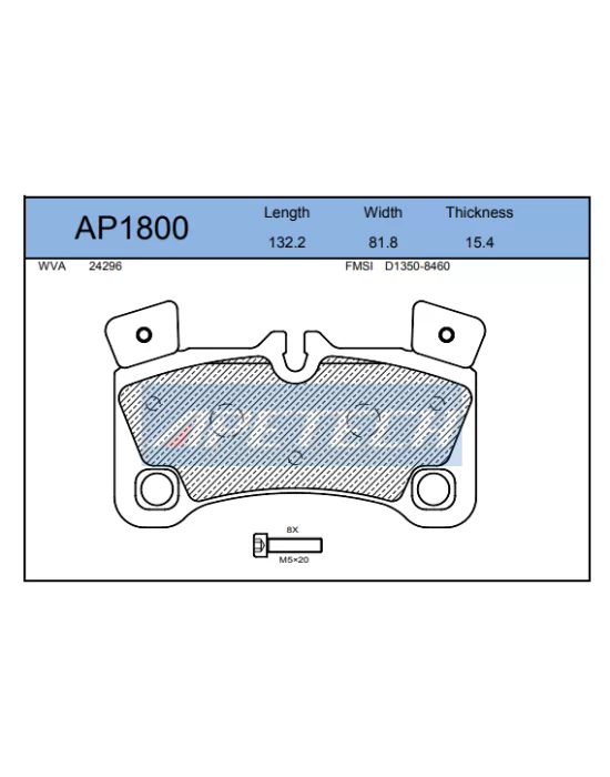 DİSK BALATA ARKA AC871781D AC05816 TOUAREG (7LA,7L6,7L7) 4.2 V8 FSI 5.0 R50