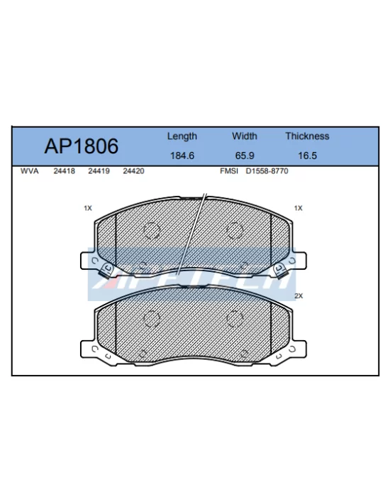 DİSK BALATA ÖN AP1806 INSIGNIA 2.0 18JANT