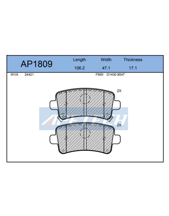 DİSK BALATA ARKA AP1809 INSIGNIA TÜM MODELLER (08-)