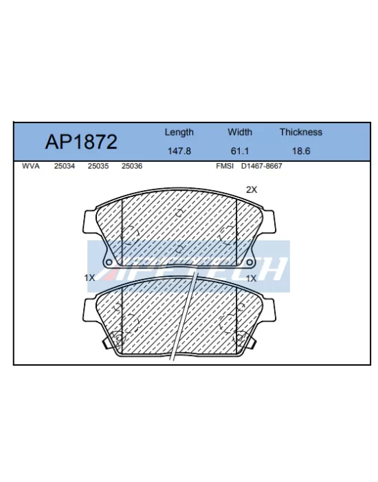 DİSK BALATA ÖN AP1872 CRUZE (09-) 16 JANT ASTRA-J ZAFIRA (11-) 1.6 1.8