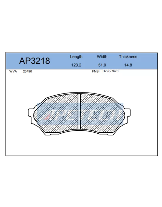 DİSK BALATA ÖN AP3218 MAZDA 323 1.4 1.5-16V (98-01)