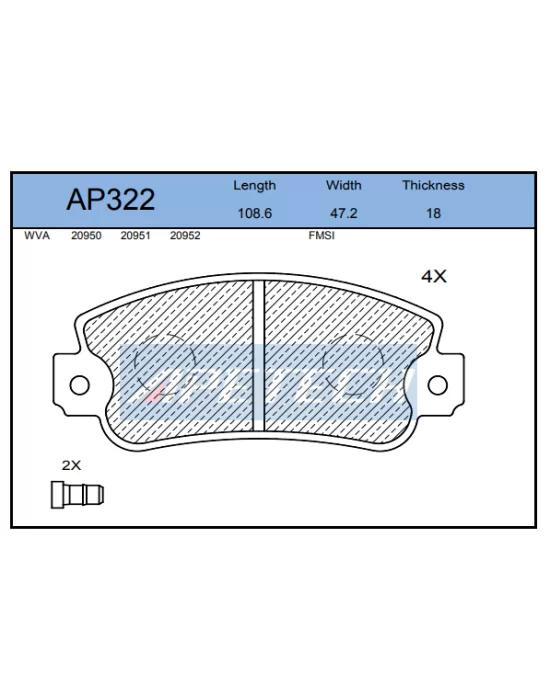 DİSK BALATA ÖN AP322 UNO