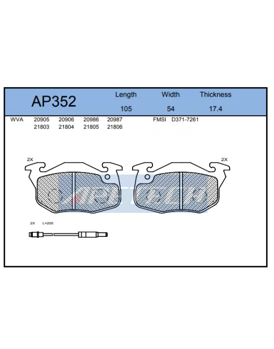 DİSK BALATA ÖN AP352 R9 R11 YENİ MODEL