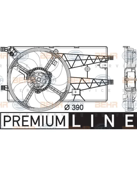 FAN MOTORU + DAVLUMBAZ + PERVANE 8EW351040321 FİORİNO 1.3