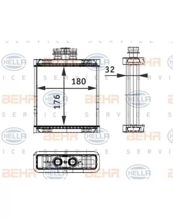 KALORİFER RADYATÖRÜ 8FH351311111 POLO IBIZA-IV FABIA CORDOBA 1.4 1.6-16V 1.4TDI