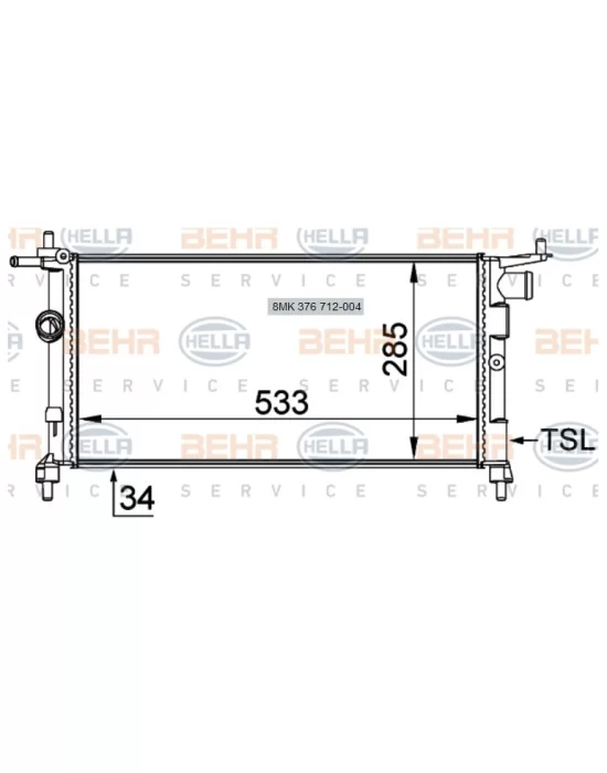 RADYATÖR 8MK376712004 CORSA-B COMBO 1.2-1.4 16V (MEKANİK KLİMASIZ) 1300149