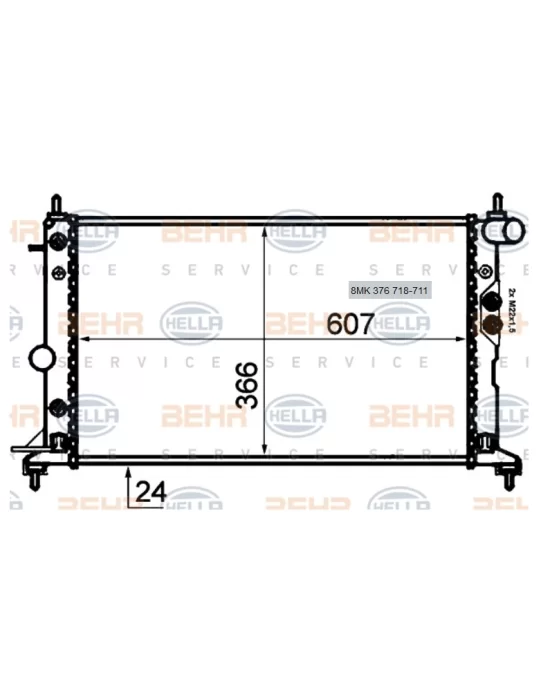 RADYATÖR 8MK376718711 VECTRA-B 2.0 16V (1300180) DÜZ VİTES