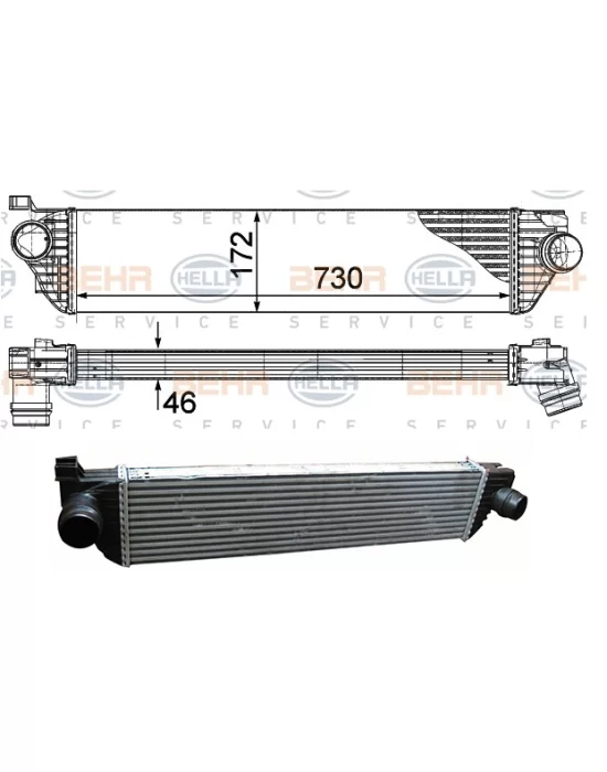 TURBO RADYATÖRÜ BEHR 8ML376787411 MASTER-III 2.3DCI (10-)