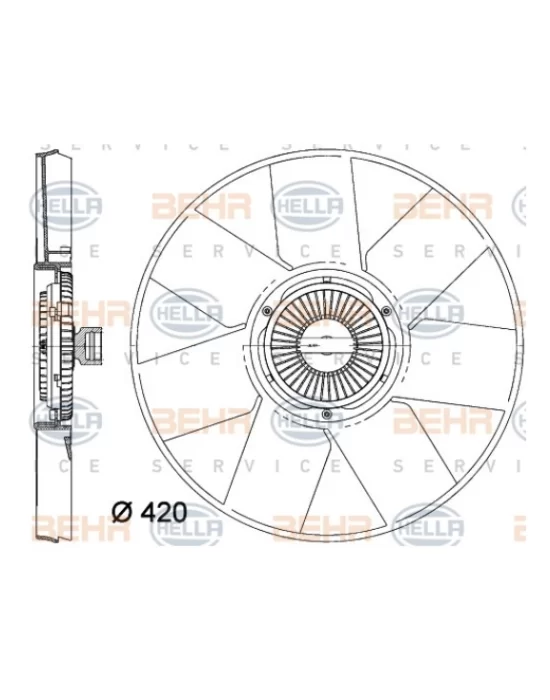 TERMİKLİ FAN MOTORU 8MV376758261 MASTER-III (10-) ÇİFT TEKER 8200660117