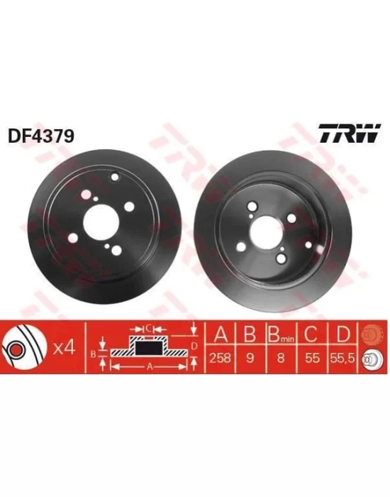 DİSK FREN AYNASI ARKA DDF1419 COROLLA 1.4-1.6 VVTI (05-)