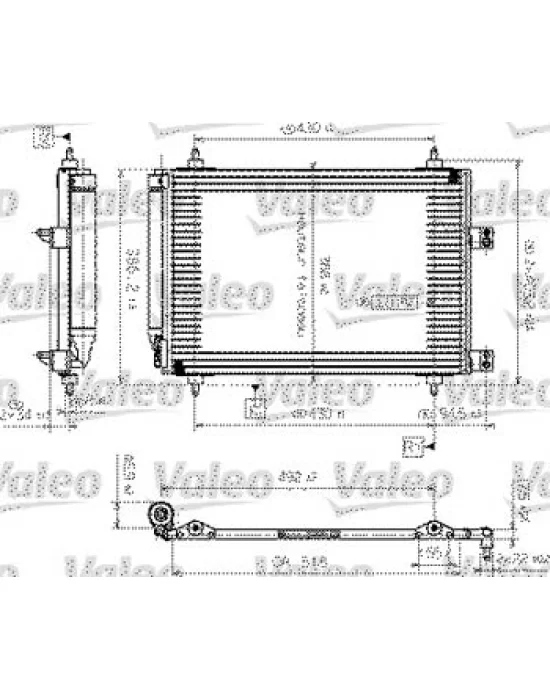 KLİMA RADYATÖRÜ 721M09 P307 (01-) 1.4 HDI 1.6 HDI 2.0 HDI