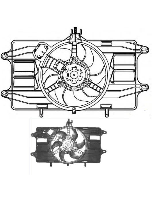 FAN MOTORU EV832300 DOBLO 1.2 8V (01-) KLİMALI 46737732 51738718