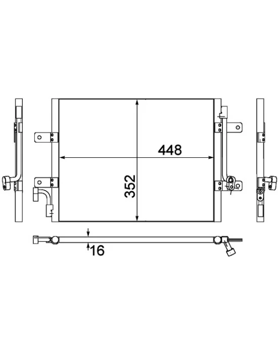 KLİMA RADYATÖRÜ 010ABC040 ALBEA 1.3 JTD (450X350X16)