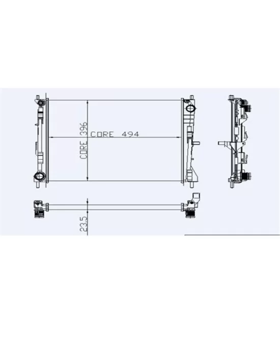 RADYATÖR 0518572AL CLIO-III MODUS 1.5 DCI 1.2-16V 1.4 1.6 AC + KLİMASIZ MEKANİK