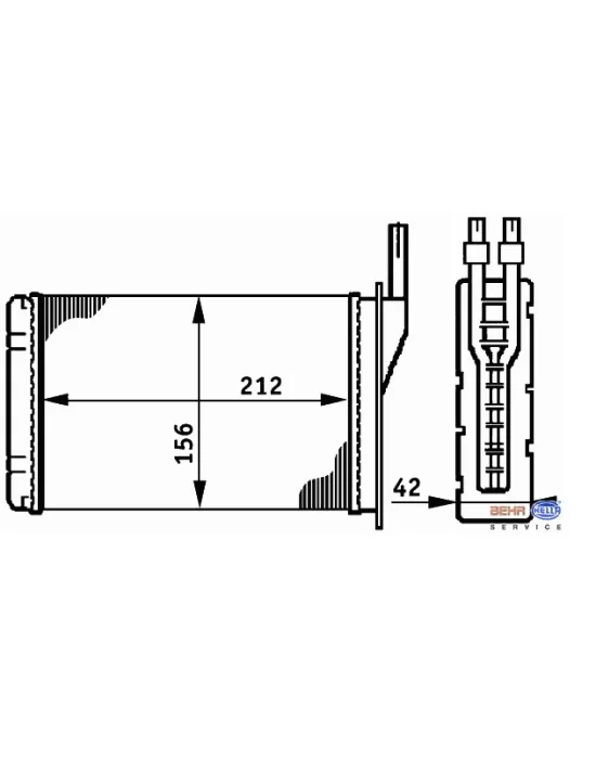 KALORİFER RADYATÖRÜ 0581842AL R9 R11 BAKIR