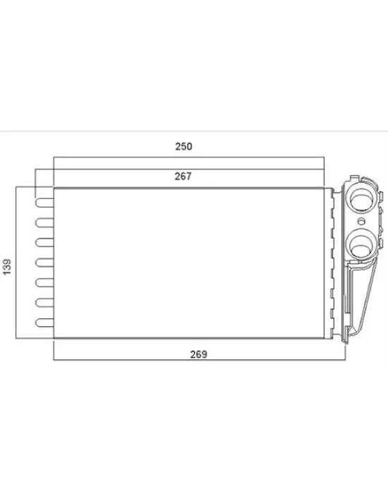 KALORİFER RADYATÖRÜ 346295 P307 ET3J4(1.4 16V). TU5JP4(1.6 16V) EW10J4(2.0 16V)