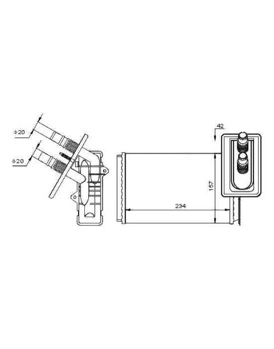 KALORİFER RADYATÖRÜ 346395 KANGO 1.5 DCI 1.9 DTI (01-) 1.2 1.4 1.6-16V