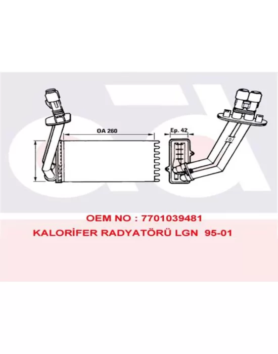 KALORİFER RADYATÖRÜ 346425 LAGUNA I 1.6 1.8 2.0 (95-01)