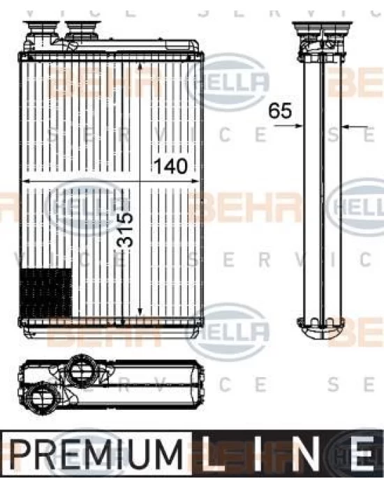 KALORİFER RADYATÖRÜ 346490 PARTNER TEPE (08-) 1.6HDI (BRAZING)