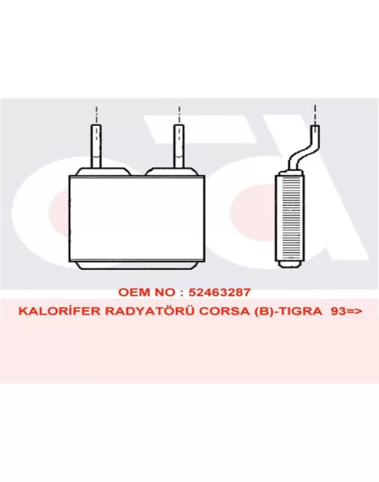 KALORİFER RADYATÖRÜ 346685 CORSA-B (93-00) TIGRA (94-98) COMBO (BRAZING)