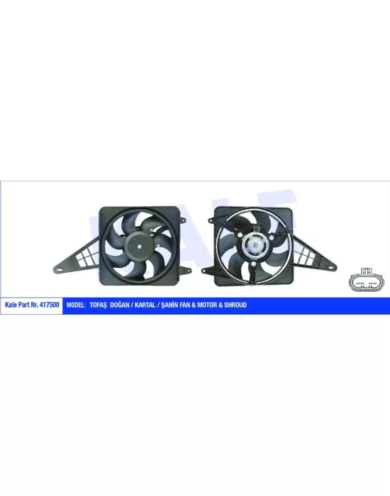 DAVLUMBAZLI FAN MOTORU 417500 M131 DKS SOKETLİ (160W-300MM)