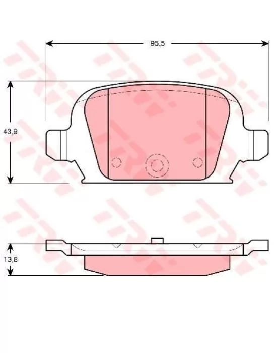 DİSK BALATA ARKA GDB1412 CORSA-C 16 JANT 1.3 CDTI (00-)