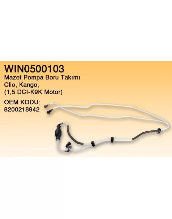 MAZOT BORUSU TAKIM 0500103 KANGO CLIO MEGANE 1.5 K9K (8200218942)