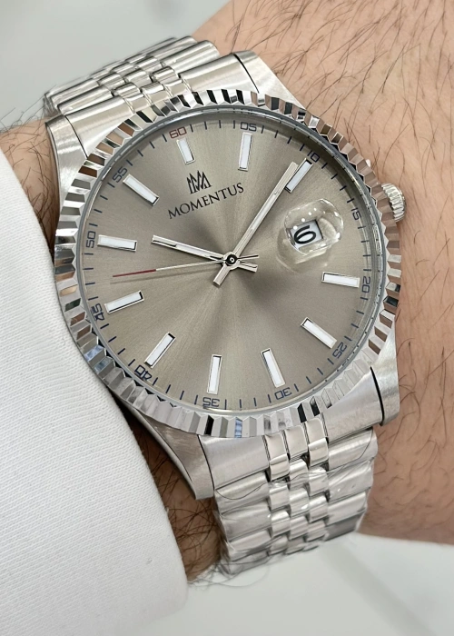 Momentus Orijinal 2 Yıl Garantili Su Geçirmez Çelik Kordon Erkek Kol Saati ILKCM131S-03SS