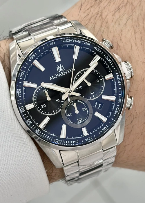 Momentus Orijinal Siyah Kadran Su Geçirmez Damat Saati Erkek Kol Saati ILKSC370S-04SS