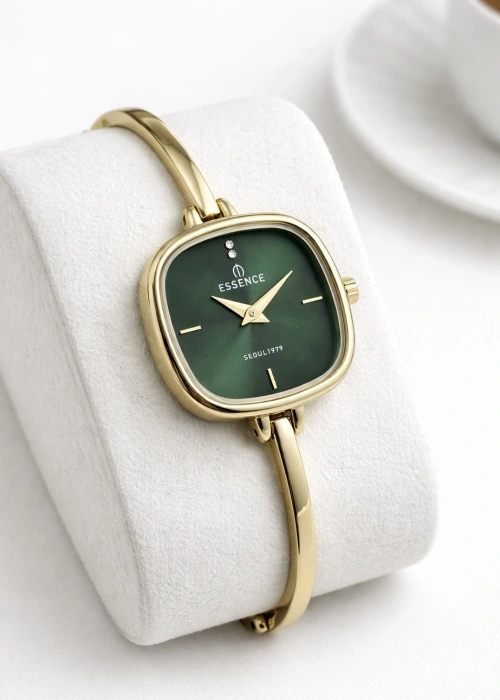 Essence Orijinal 2 Yıl Garantili Çelik Kordon Kare Kadın Kol Saati